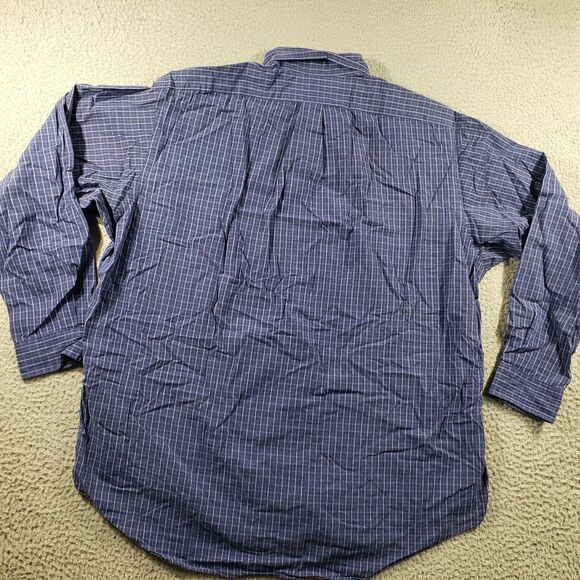 Vintage Ralph Lauren Shirt Men's XL Extra Large Blue Blake Plaid Button Up - Picture 8 of 10